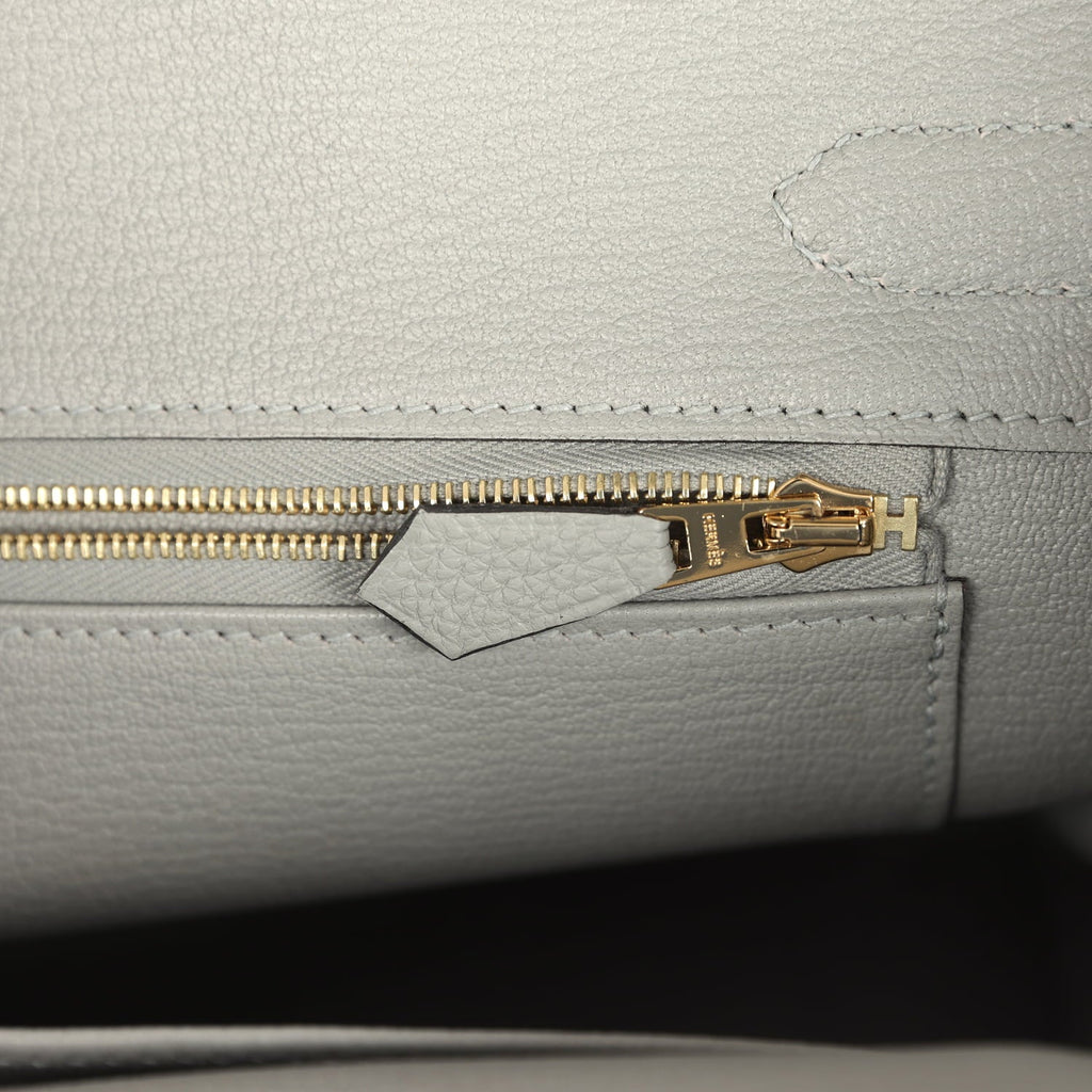 Hermes Birkin 30 Gris Mouette Togo Gold Hardware