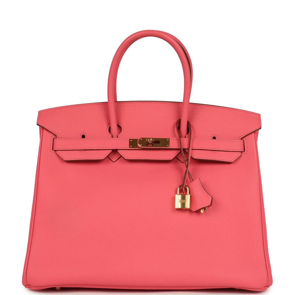 Pre-owned Hermes Birkin 35 Rose Lipstick Togo Gold Hardware