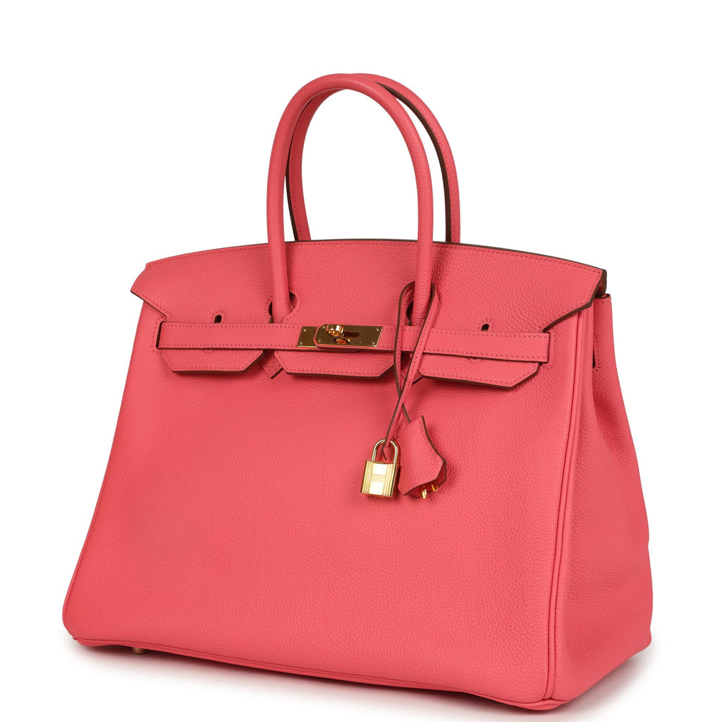 Pre-owned Hermes Birkin 35 Rose Lipstick Togo Gold Hardware