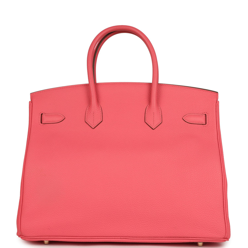 Pre-owned Hermes Birkin 35 Rose Lipstick Togo Gold Hardware