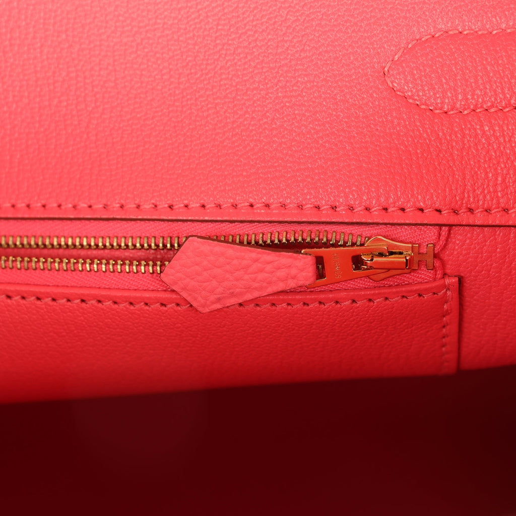 Pre-owned Hermes Birkin 35 Rose Lipstick Togo Gold Hardware