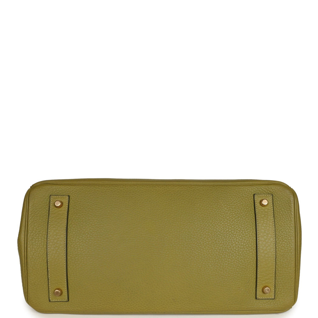 Hermes Shoulder Birkin 42 JPG Chartreuse Clemence Gold Hardware