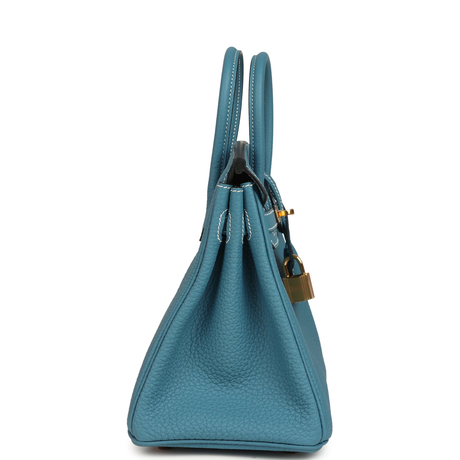 Hermes Birkin 25 Blue Jean Togo Gold Hardware