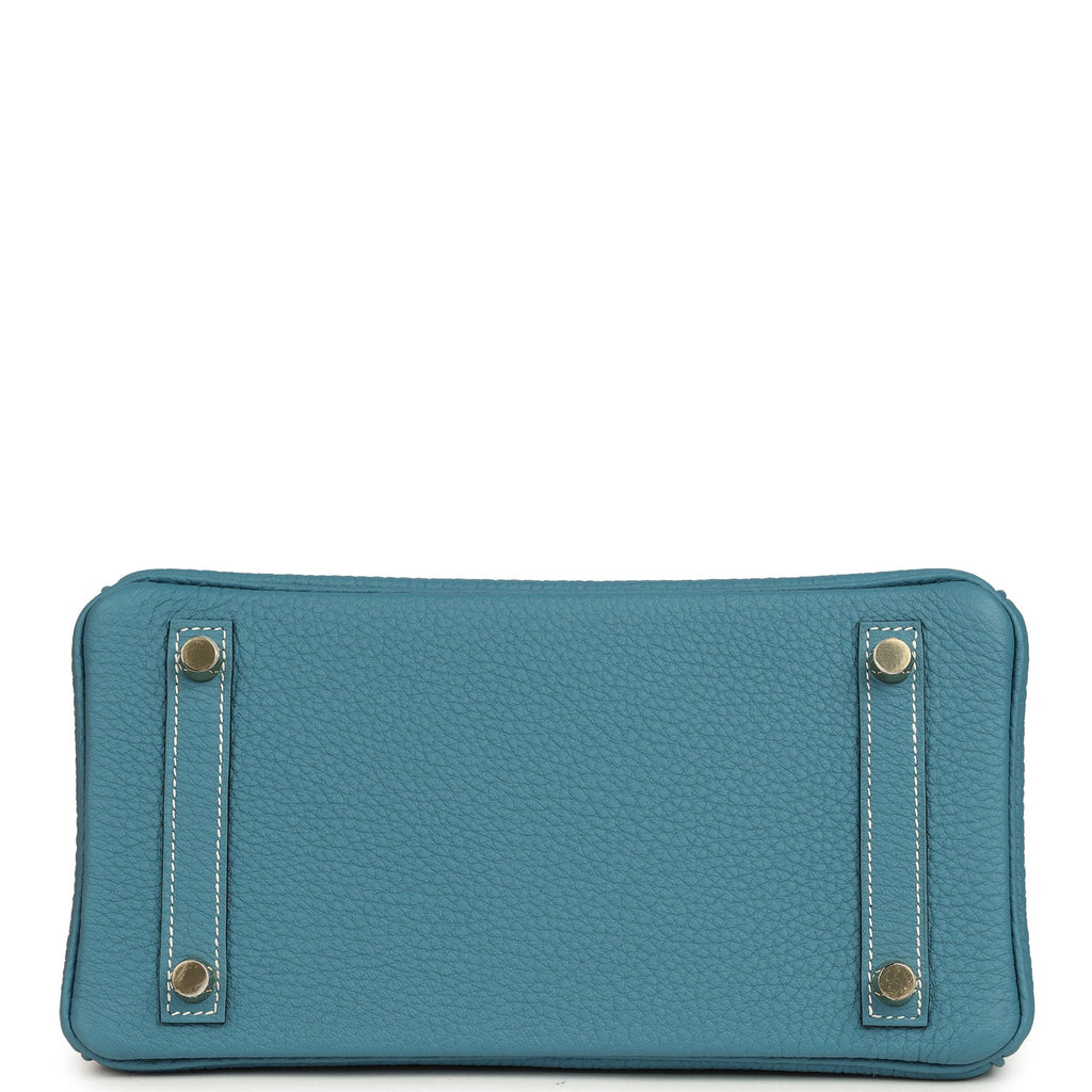 Hermes Birkin 25 Blue Jean Togo Gold Hardware