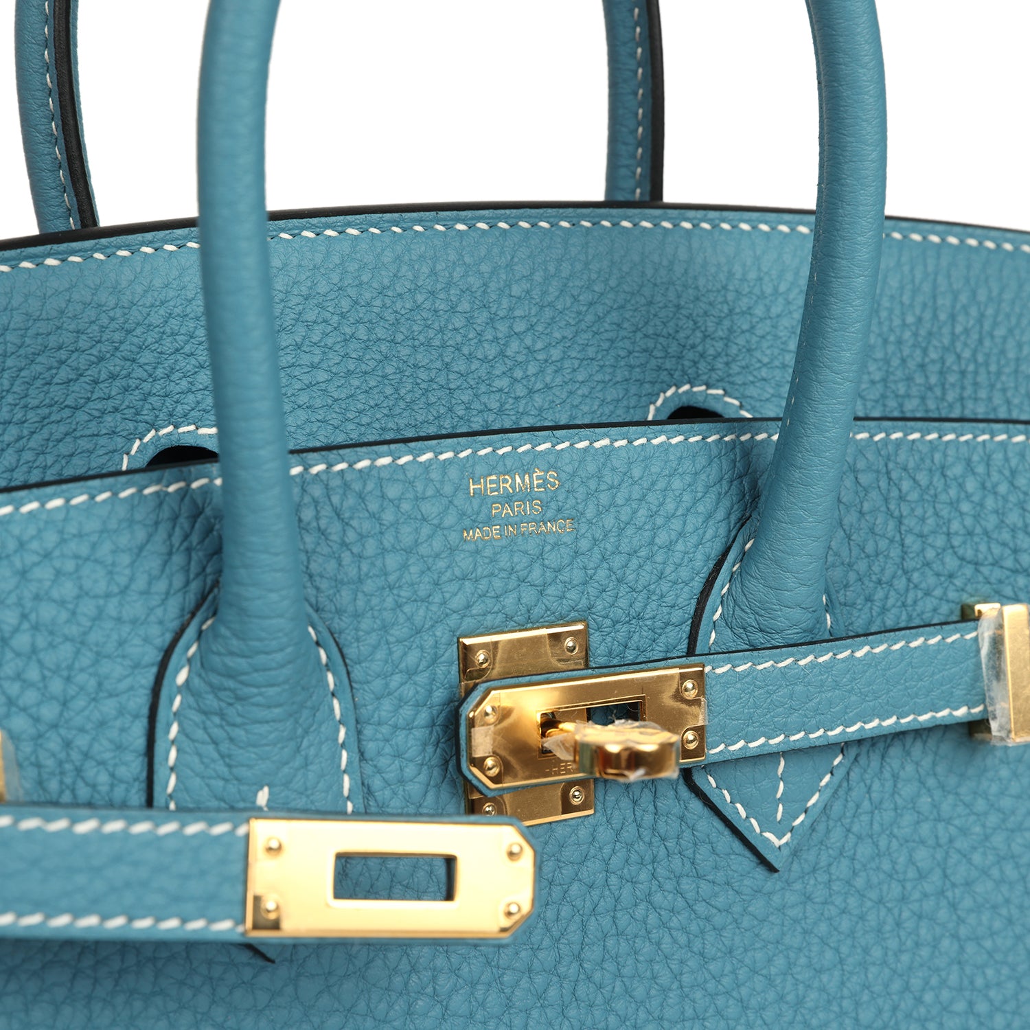 Hermes Birkin 25 Blue Jean Togo Gold Hardware