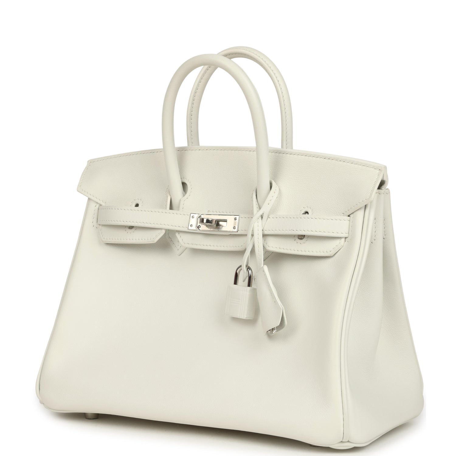 Hermes Birkin 25 New White Swift Palladium Hardware