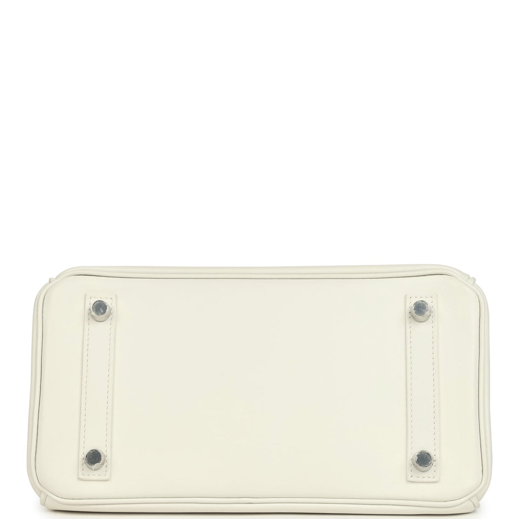 Hermes Birkin 25 New White Swift Palladium Hardware
