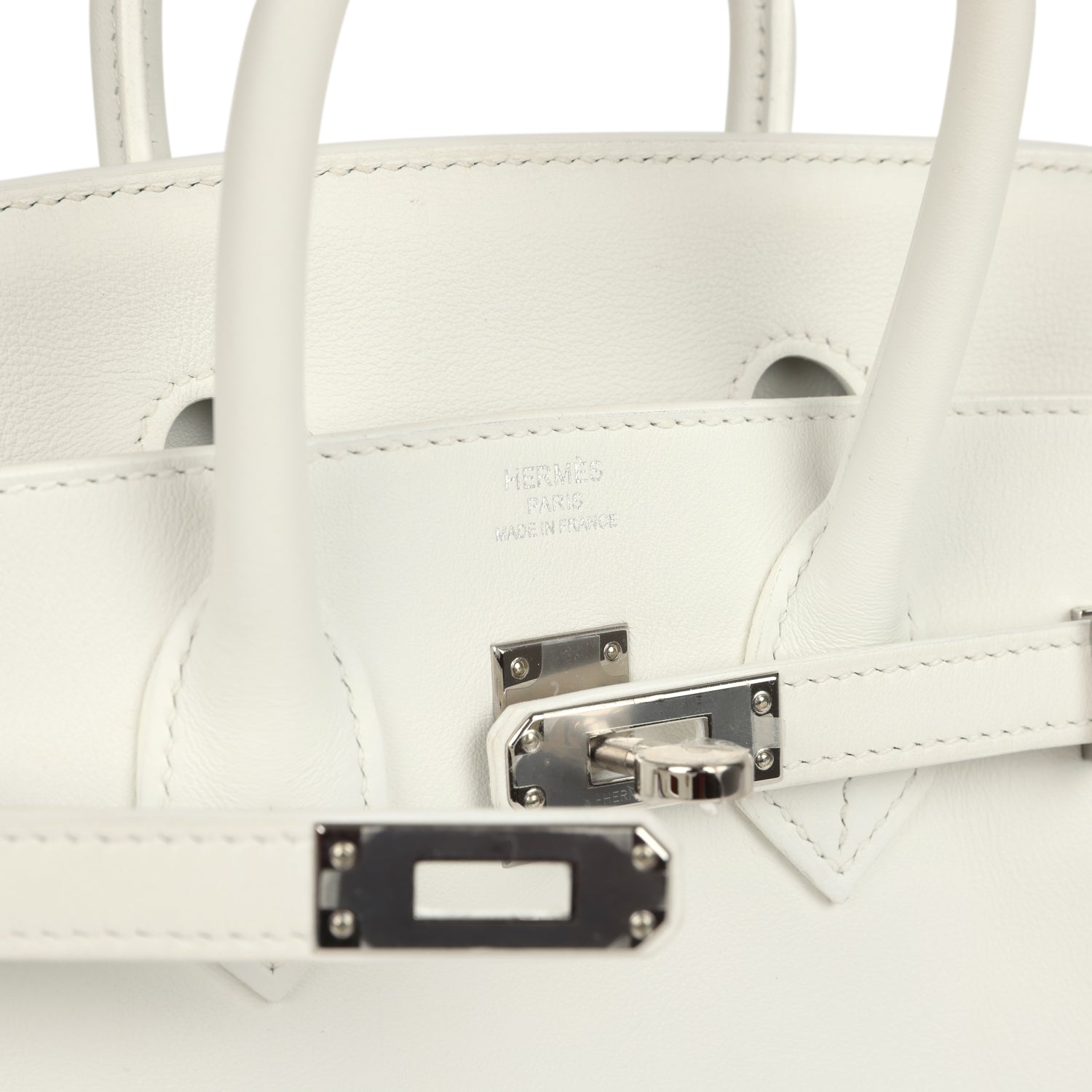 Hermes Birkin 25 New White Swift Palladium Hardware