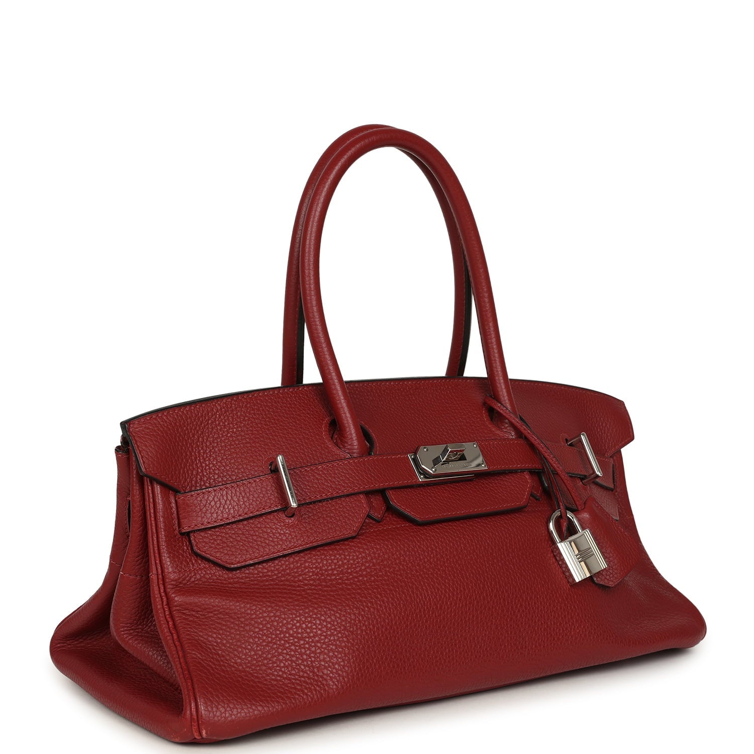 Vintage Hermes Shoulder Birkin 42 JPG Rouge H Clemence Palladium Hardware
