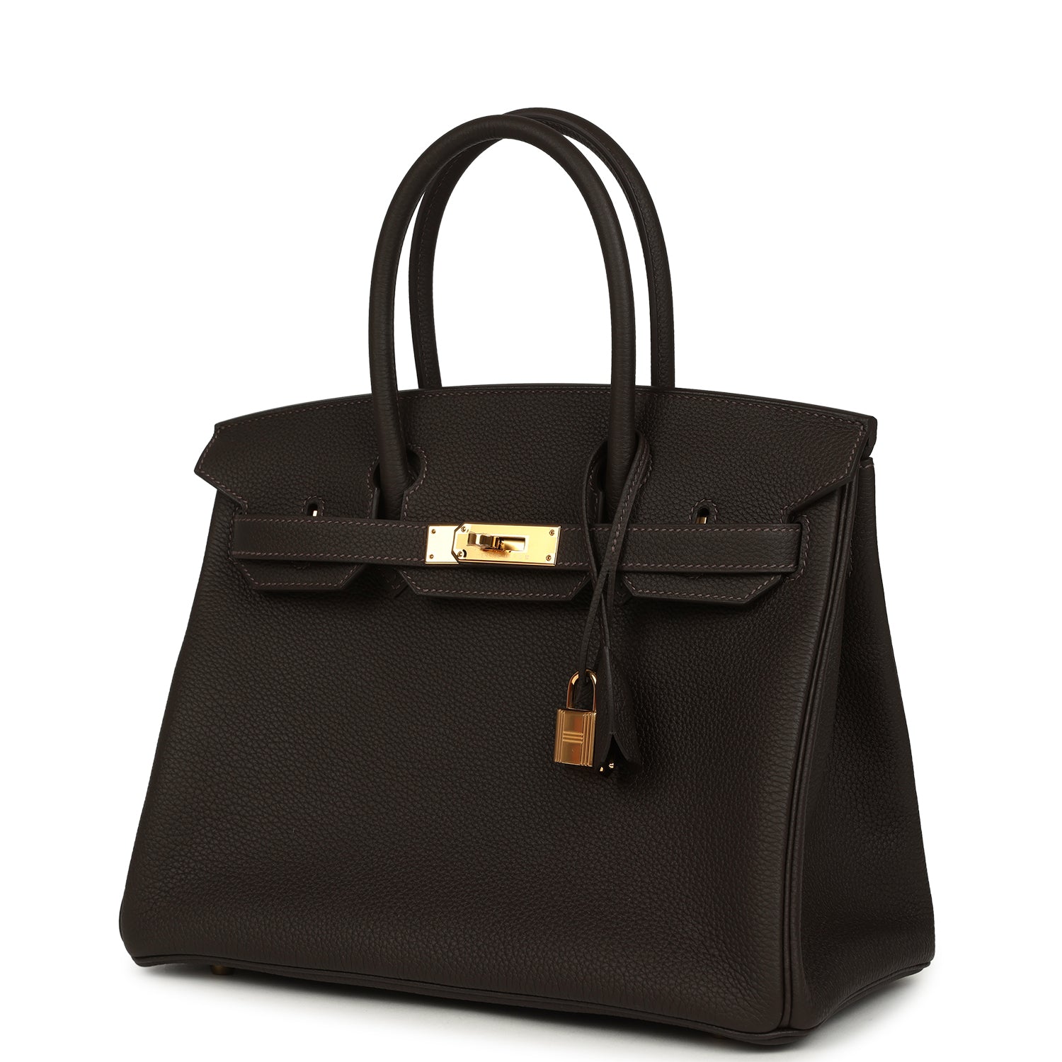 Hermes Birkin 30 Bai Brun Togo Gold Hardware
