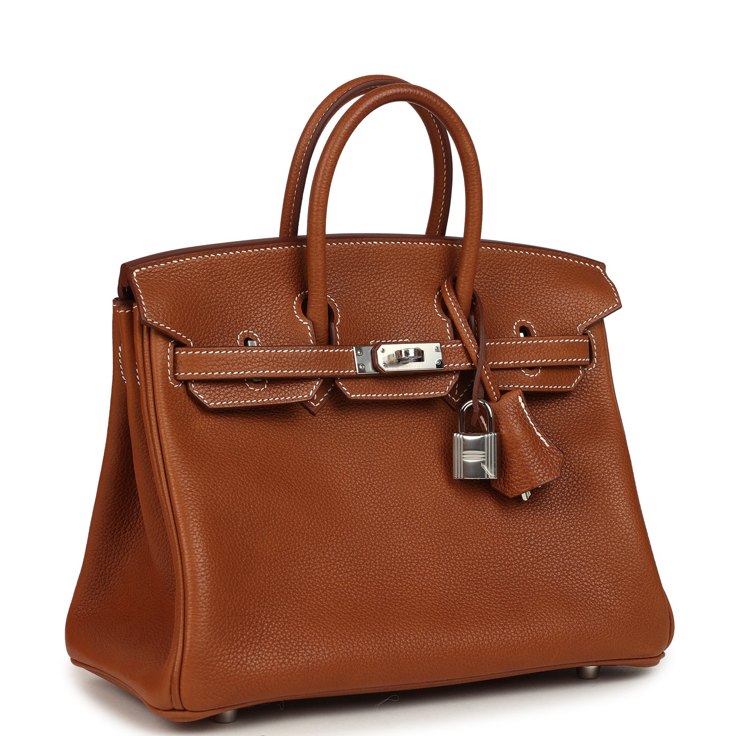 Hermes Birkin 25 Fauve Barenia Faubourg Palladium Hardware