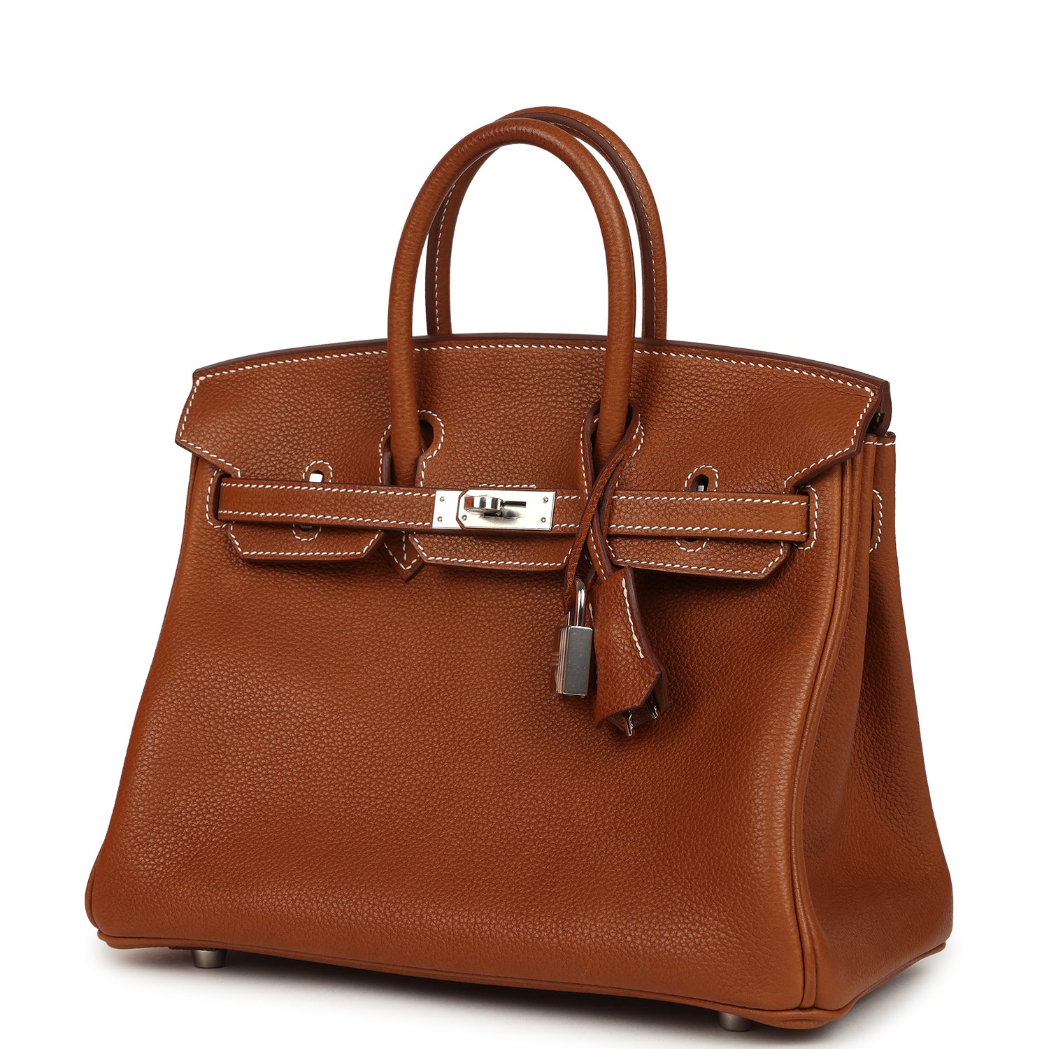 Hermes Birkin 25 Fauve Barenia Faubourg Palladium Hardware