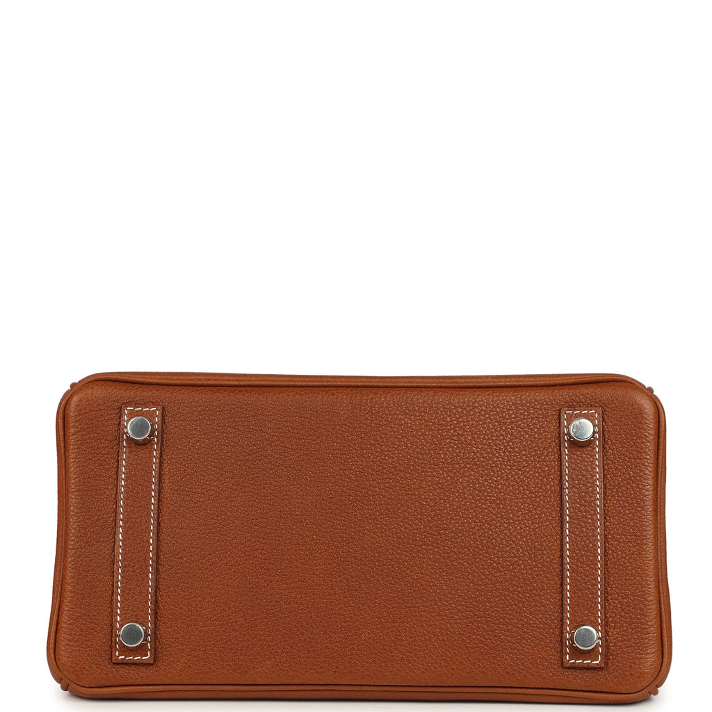 Hermes Birkin 25 Fauve Barenia Faubourg Palladium Hardware