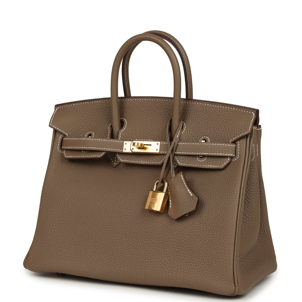 Hermes Birkin 25 Etoupe Togo Gold Hardware
