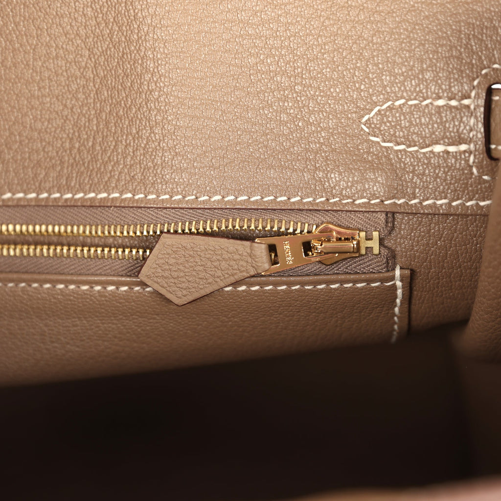 Hermes Birkin 25 Etoupe Togo Gold Hardware