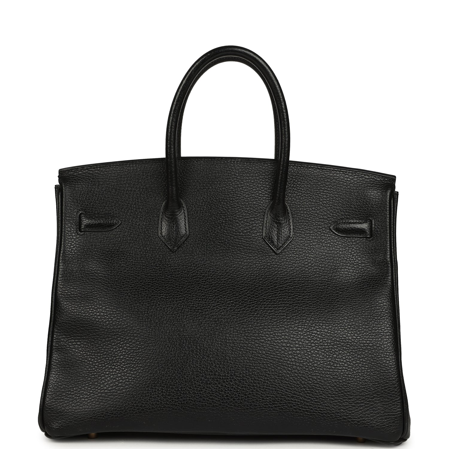 Vintage Hermes Birkin 35 Black Ardennes Gold Hardware