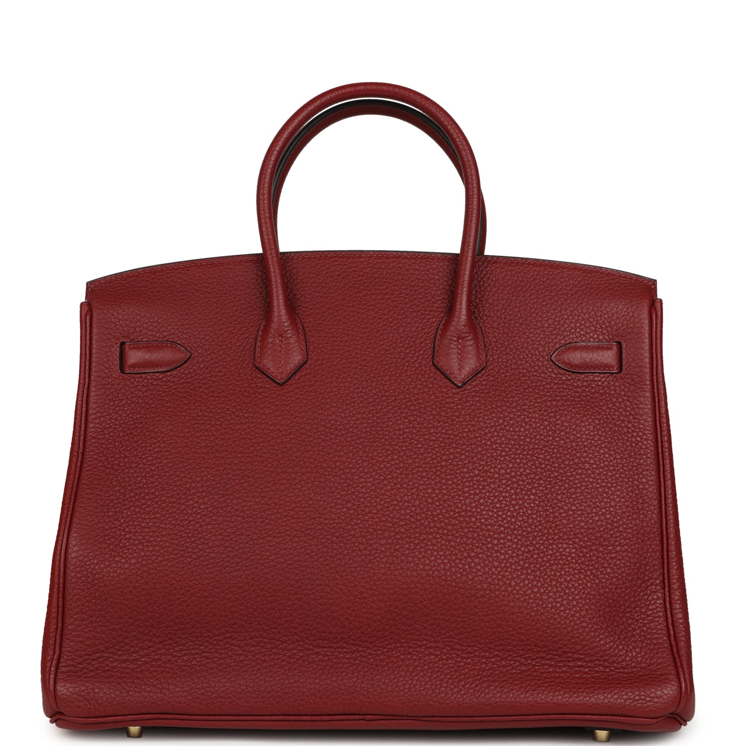 Pre-owned Hermes Birkin 35 Rouge H Togo Gold Hardware