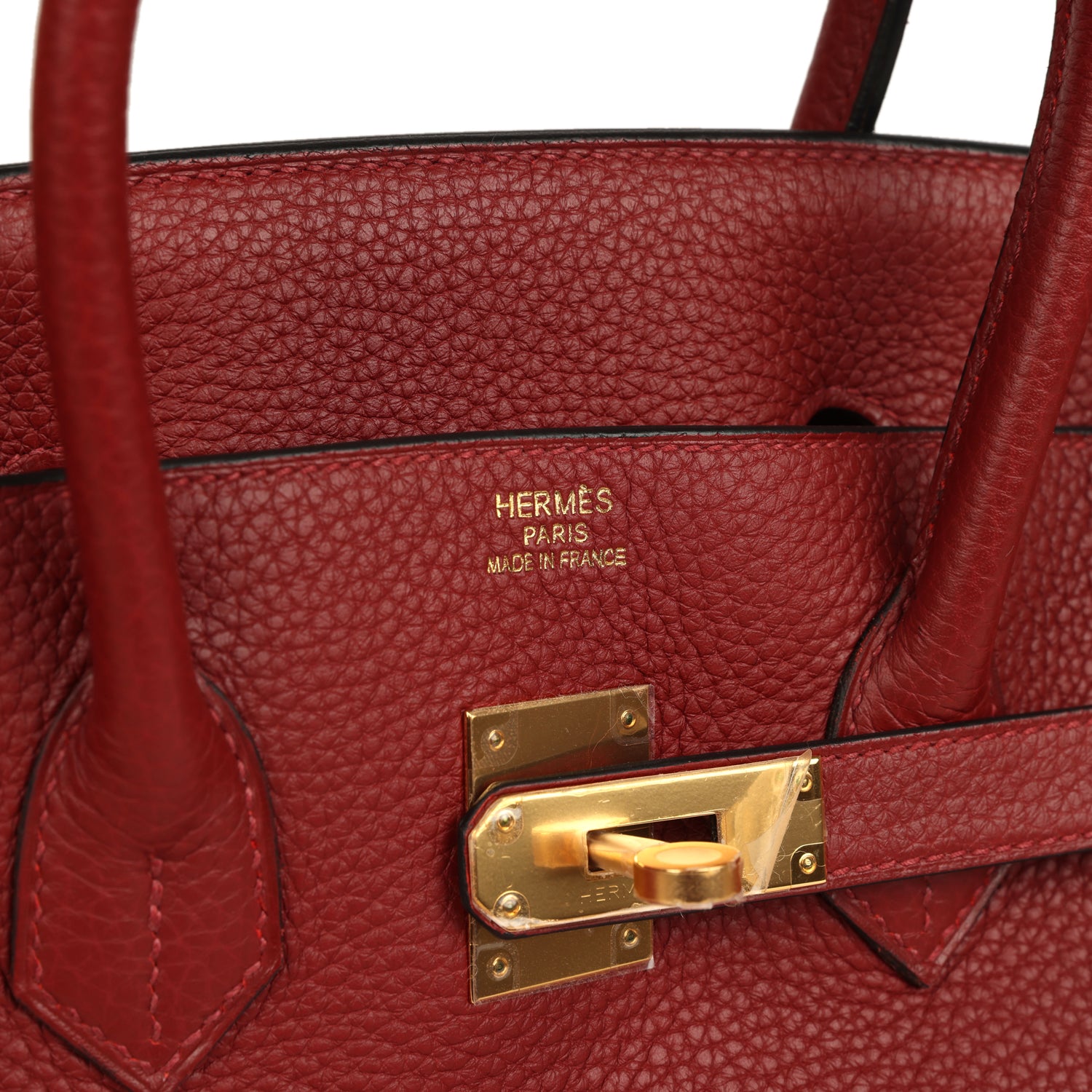 Pre-owned Hermes Birkin 35 Rouge H Togo Gold Hardware