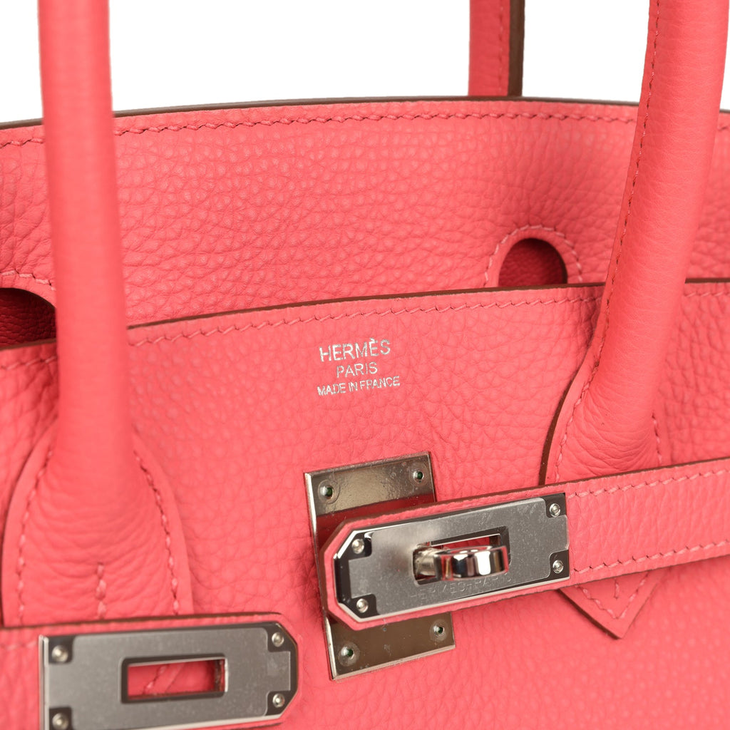 Pre-owned Hermes Birkin 30 Rose Lipstick Togo Palladium Hardware