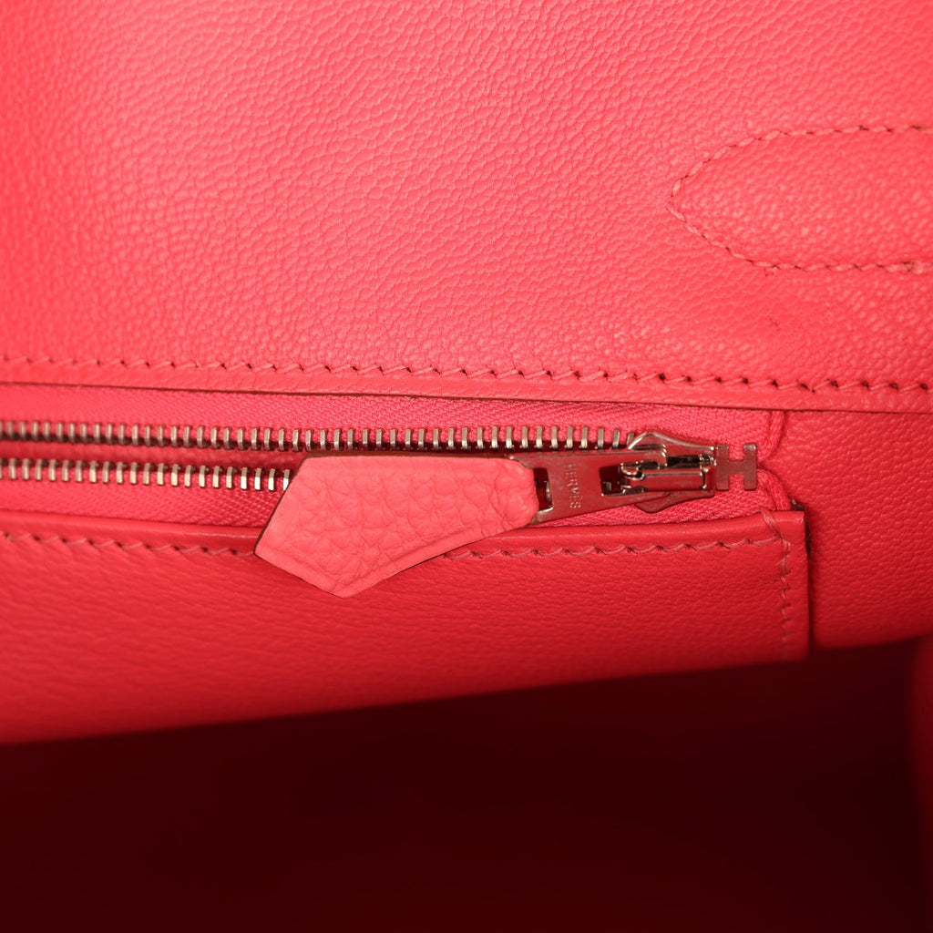 Pre-owned Hermes Birkin 30 Rose Lipstick Togo Palladium Hardware