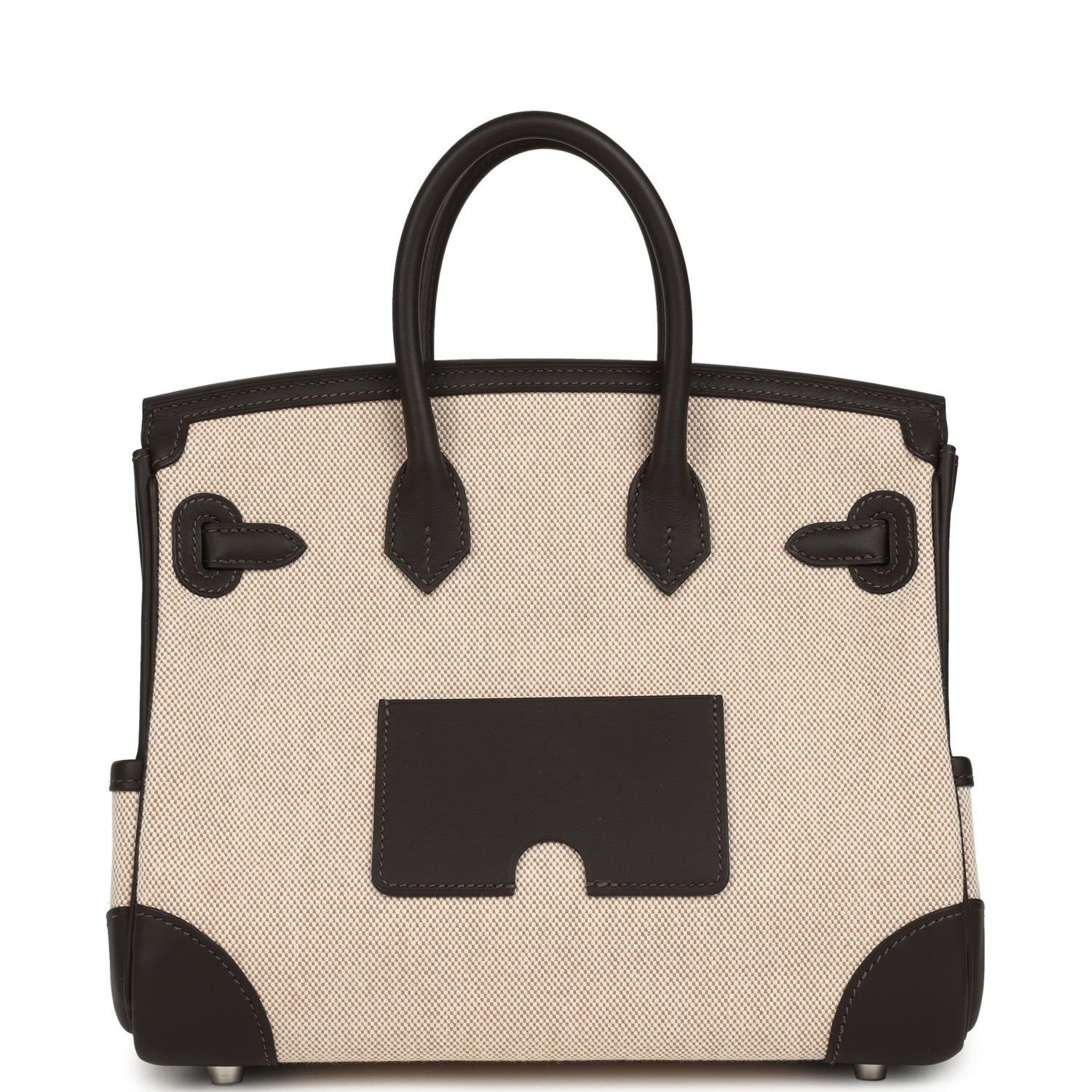 Hermes Birkin Cargo 25 Ecru-Beige Toile H Canvas and Bai Brun Swift Palladium Hardware