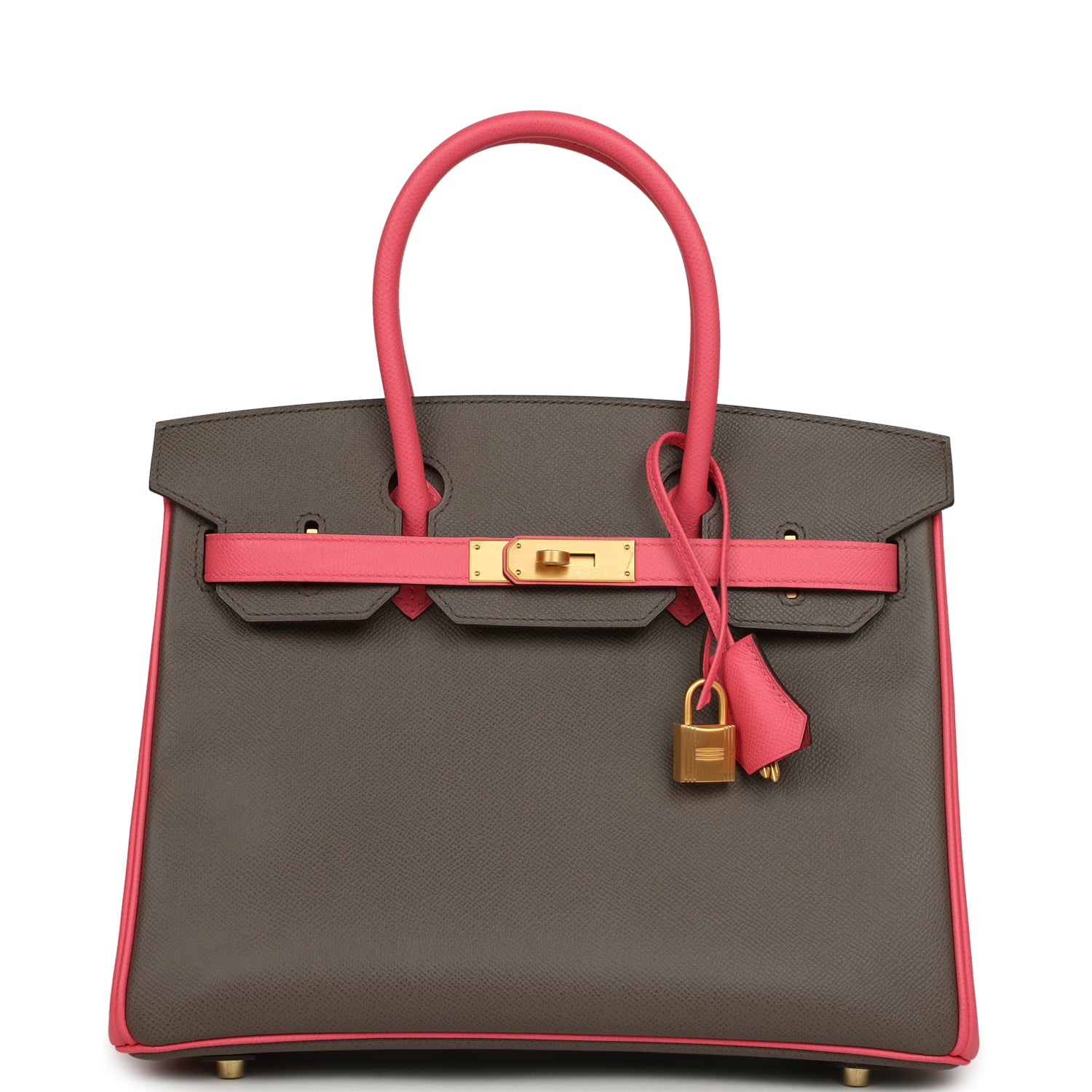 Hermes Special Order (HSS) Birkin 30 Etain and Rose Azalee Epsom Brushed Gold Hardware