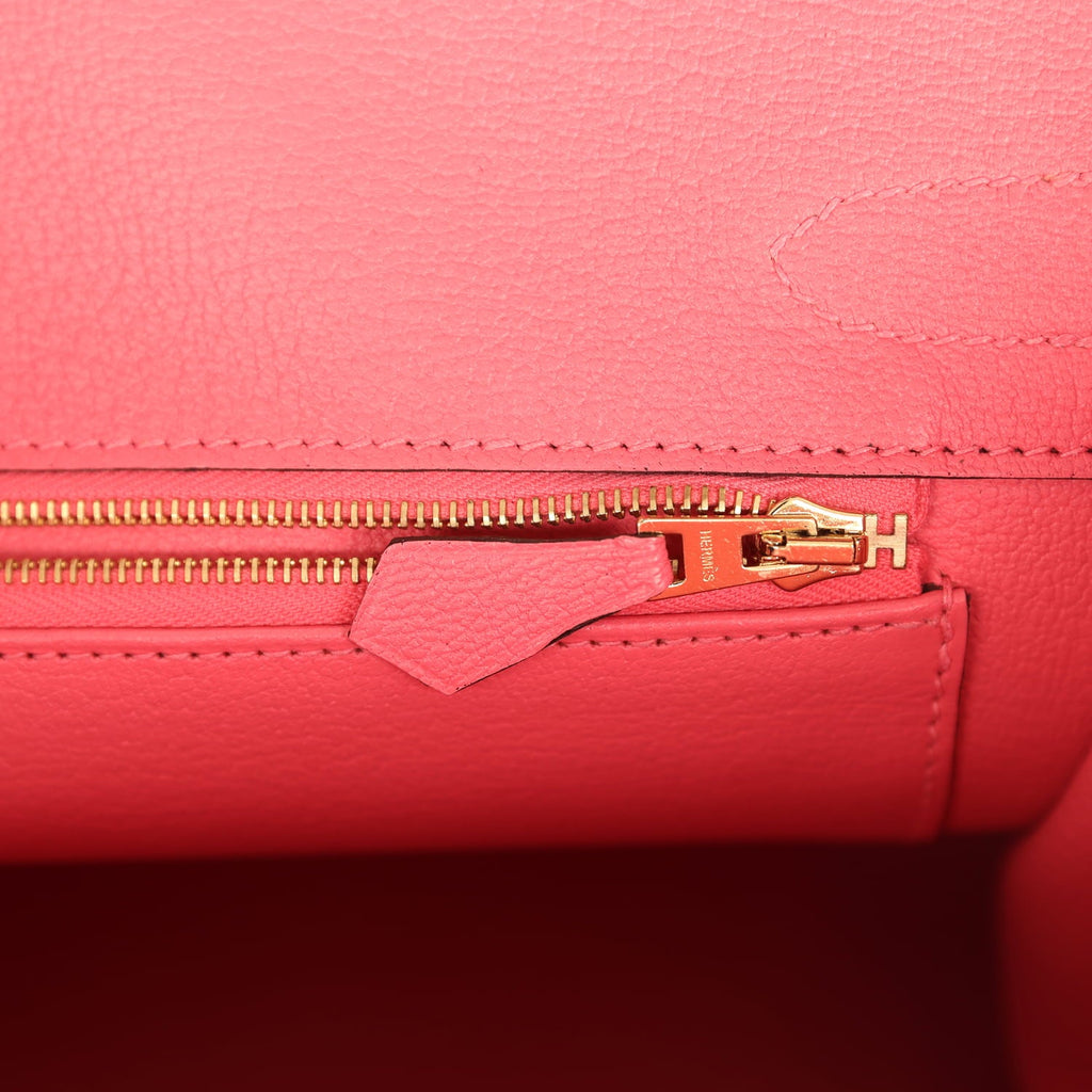 Hermes Special Order (HSS) Birkin 30 Etain and Rose Azalee Epsom Brushed Gold Hardware