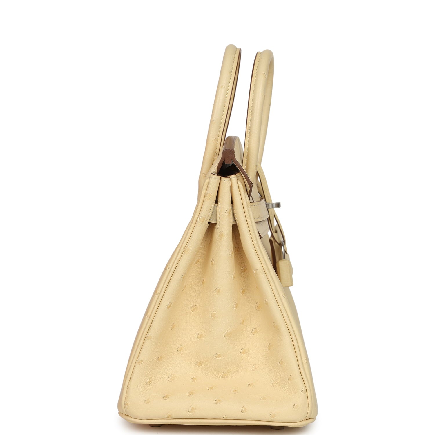 Hermes Birkin 25 Vanille Ostrich Palladium Hardware