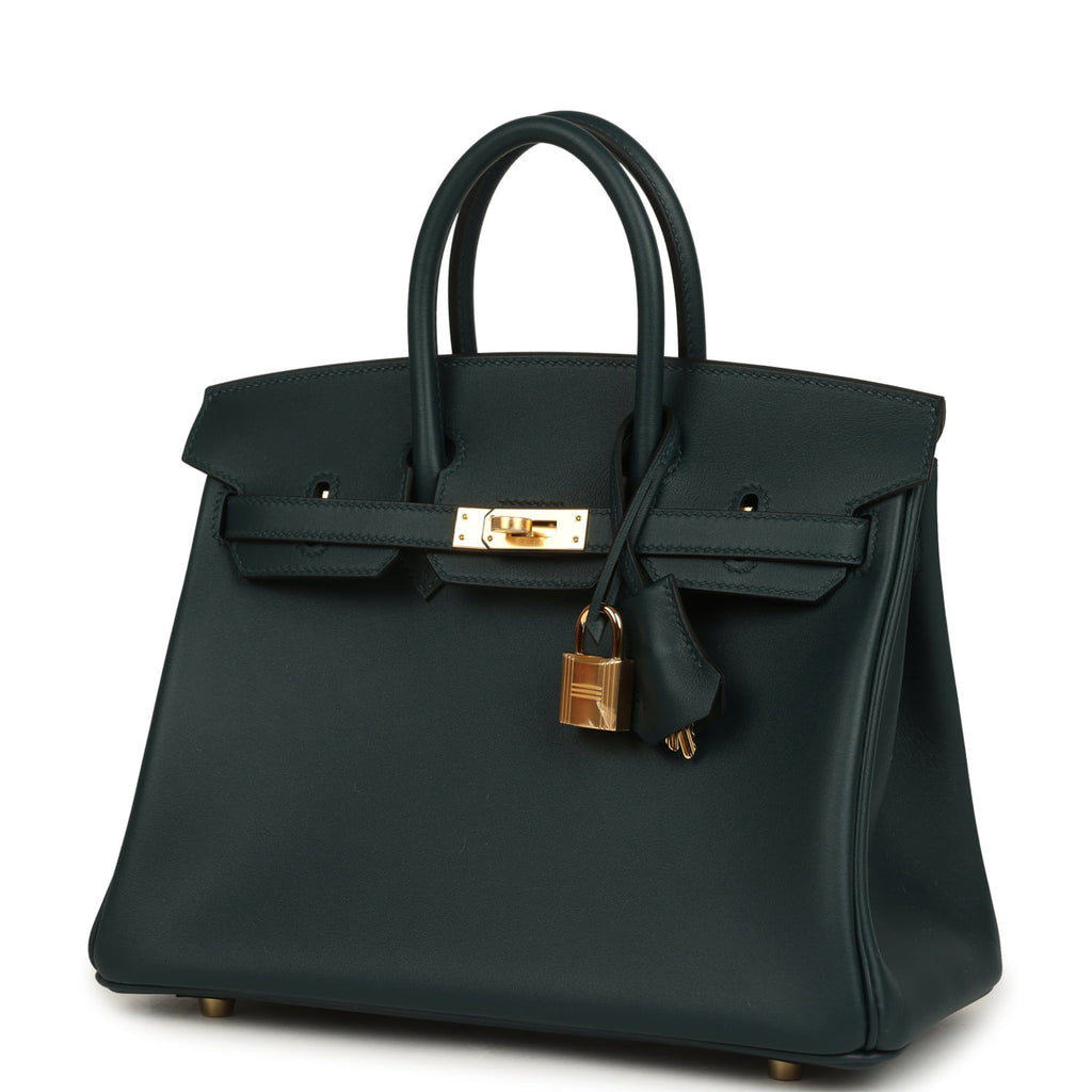 Hermes Birkin 25 Vert Cypress Swift Gold Hardware