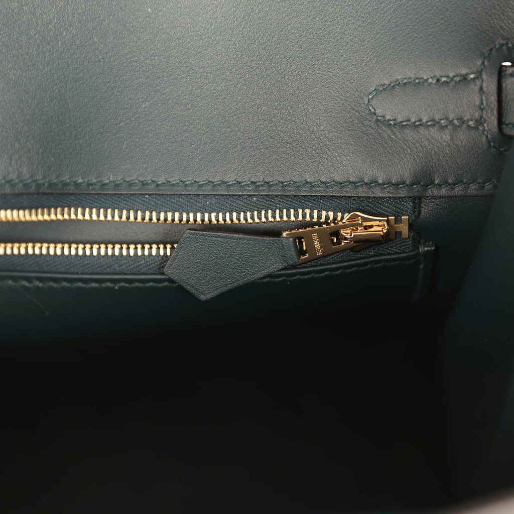 Hermes Birkin 25 Vert Cypress Swift Gold Hardware