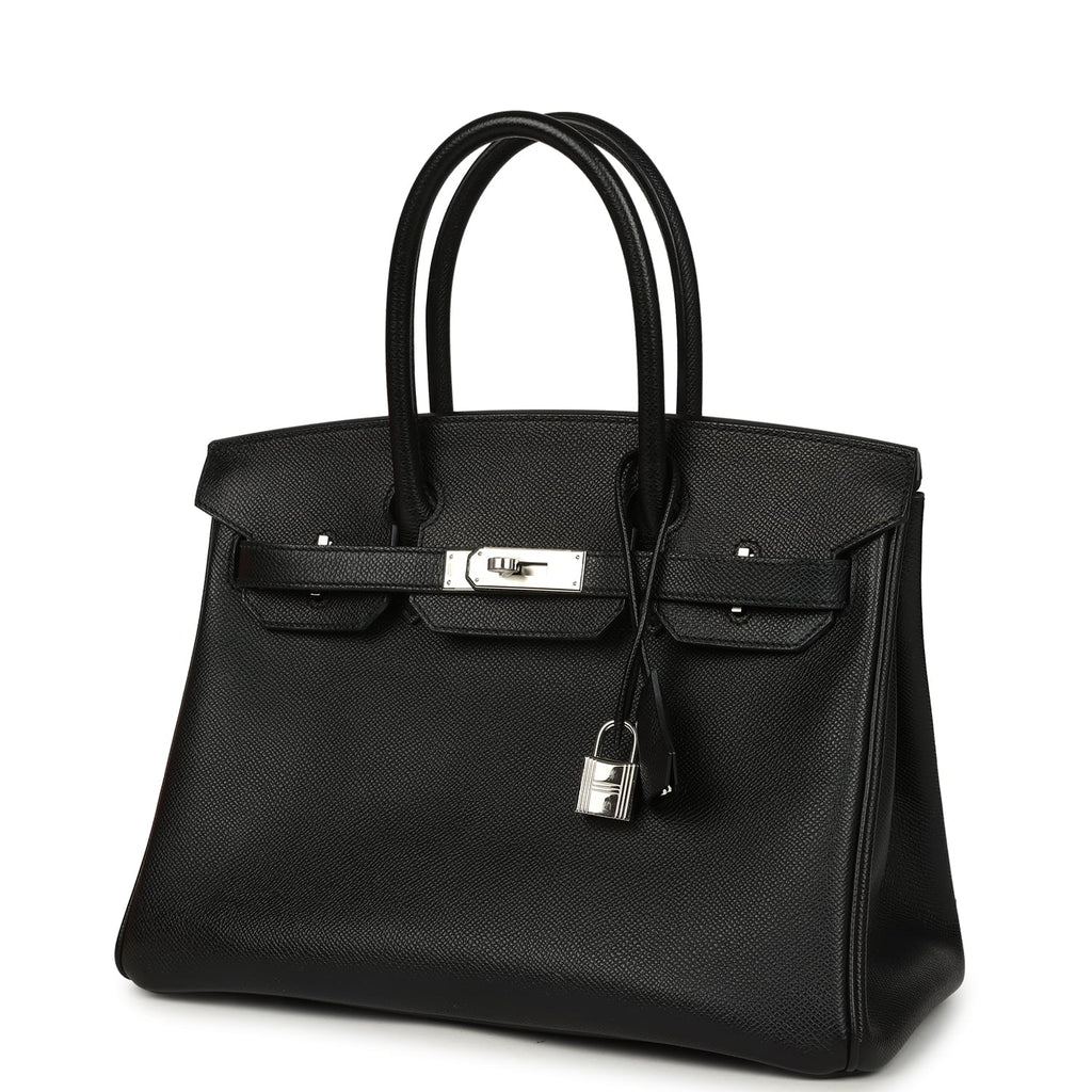Hermes Birkin 30 Black Epsom Palladium Hardware