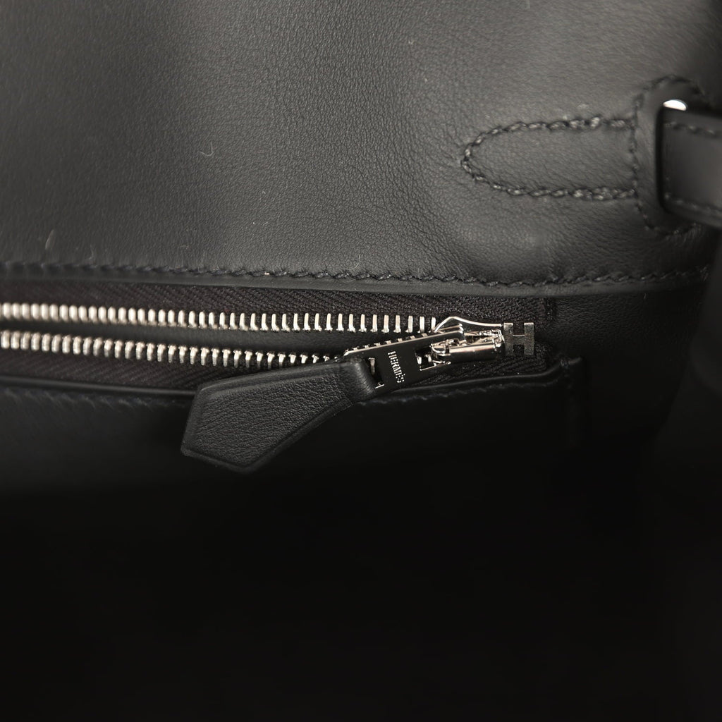 Hermes Birkin 25 Ecru and Black Toile H and Black Swift Palladium Hardware