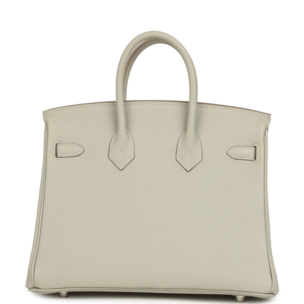 Hermes Birkin 25 Gris Perle Verso Togo Gold Hardware