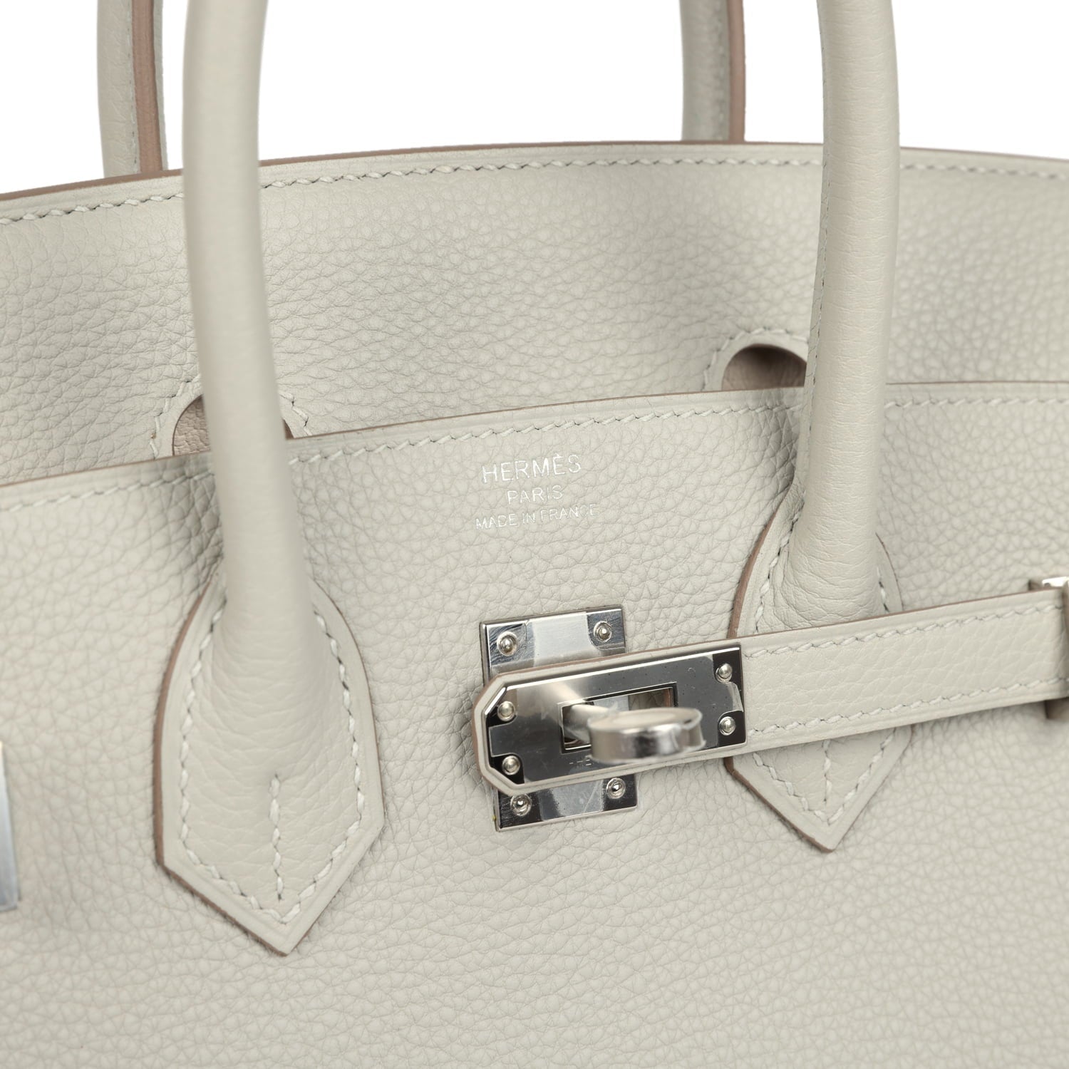 Hermes Birkin 25 Gris Perle Verso Togo Gold Hardware