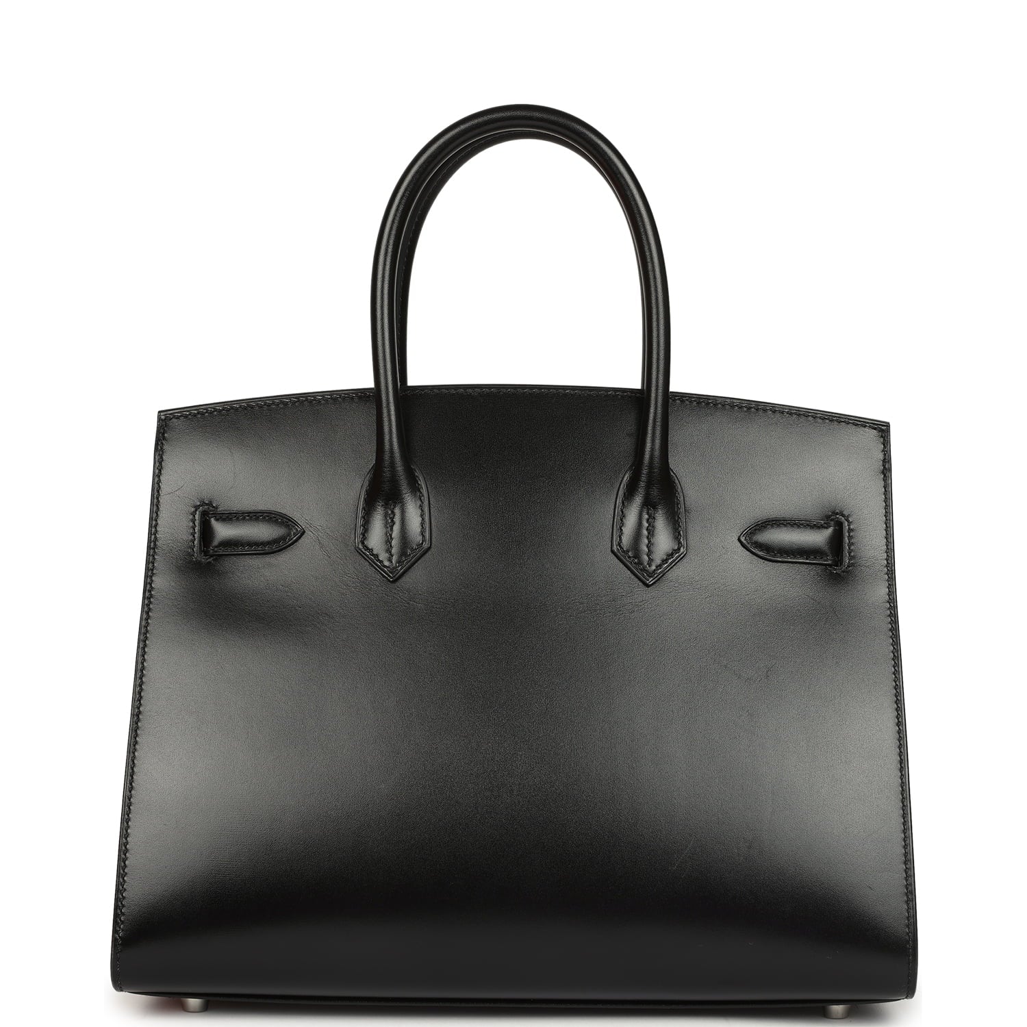 Pre-owned Hermes Birkin Sellier 30 Black Box Palladium Hardware