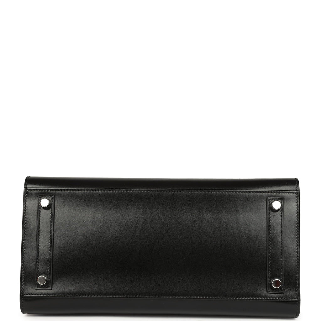 Pre-owned Hermes Birkin Sellier 30 Black Box Palladium Hardware