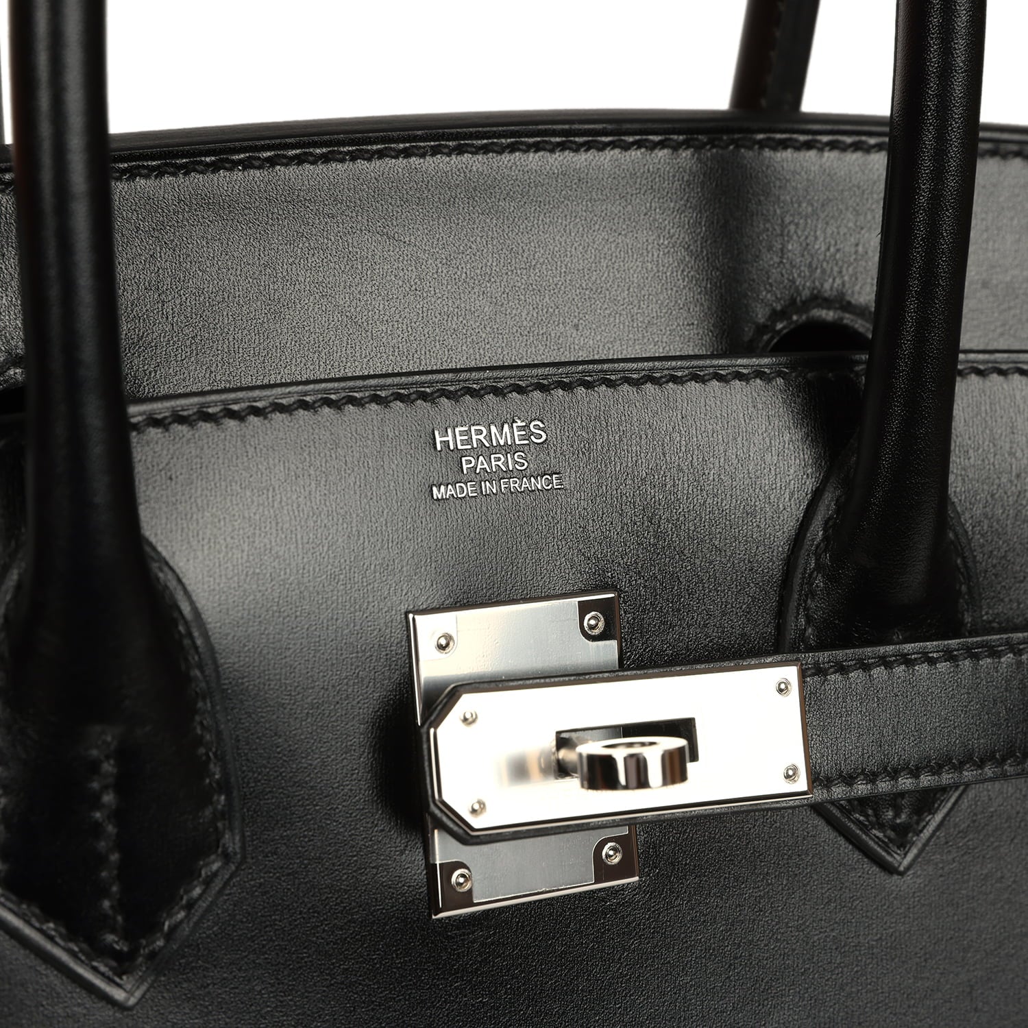 Pre-owned Hermes Birkin Sellier 30 Black Box Palladium Hardware