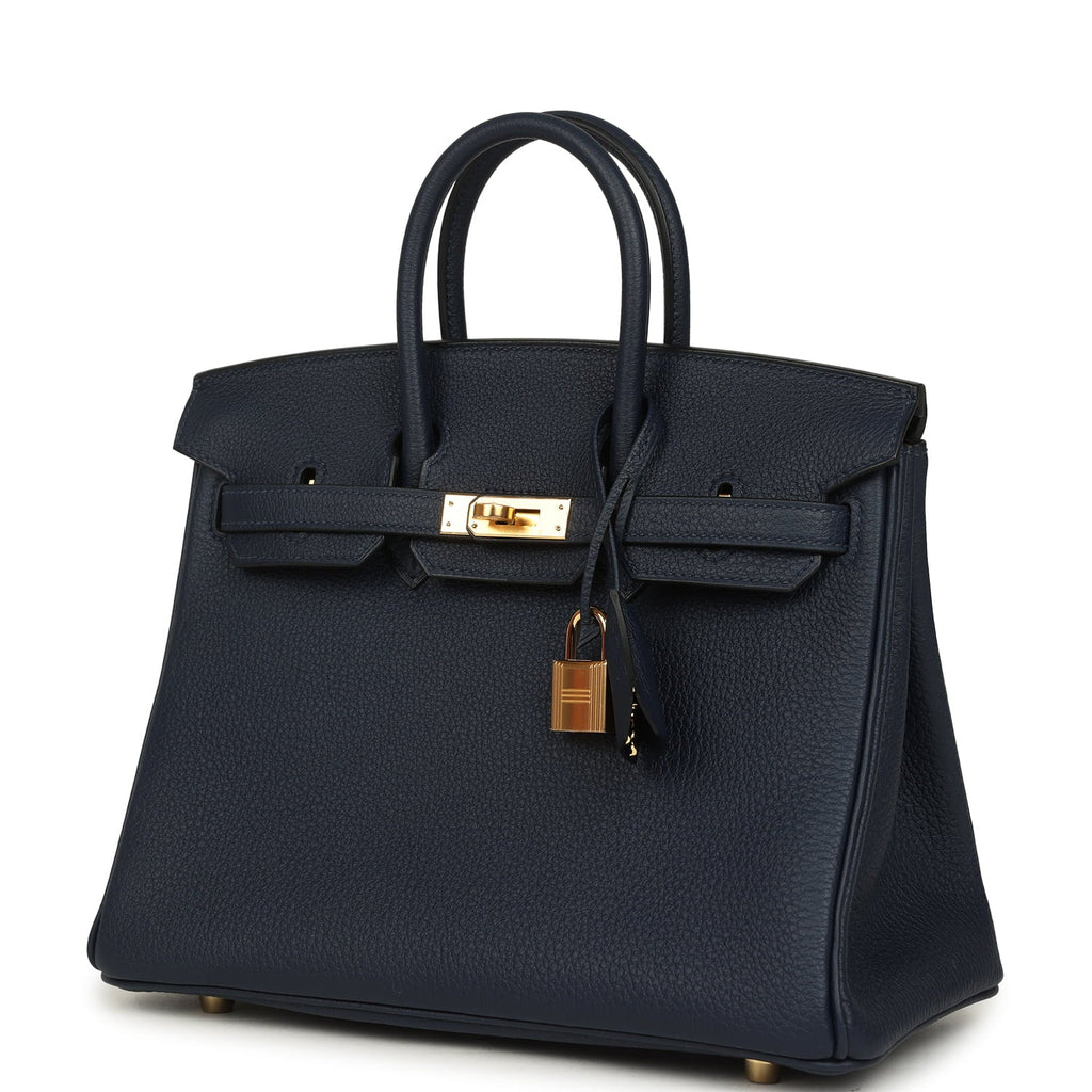 Hermes Birkin 25 Bleu Abysse Togo Gold Hardware
