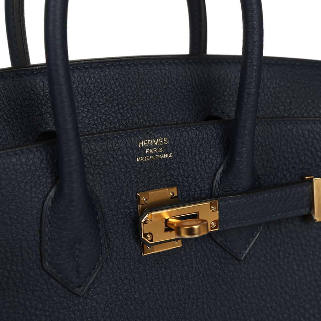 Hermes Birkin 25 Bleu Abysse Togo Gold Hardware