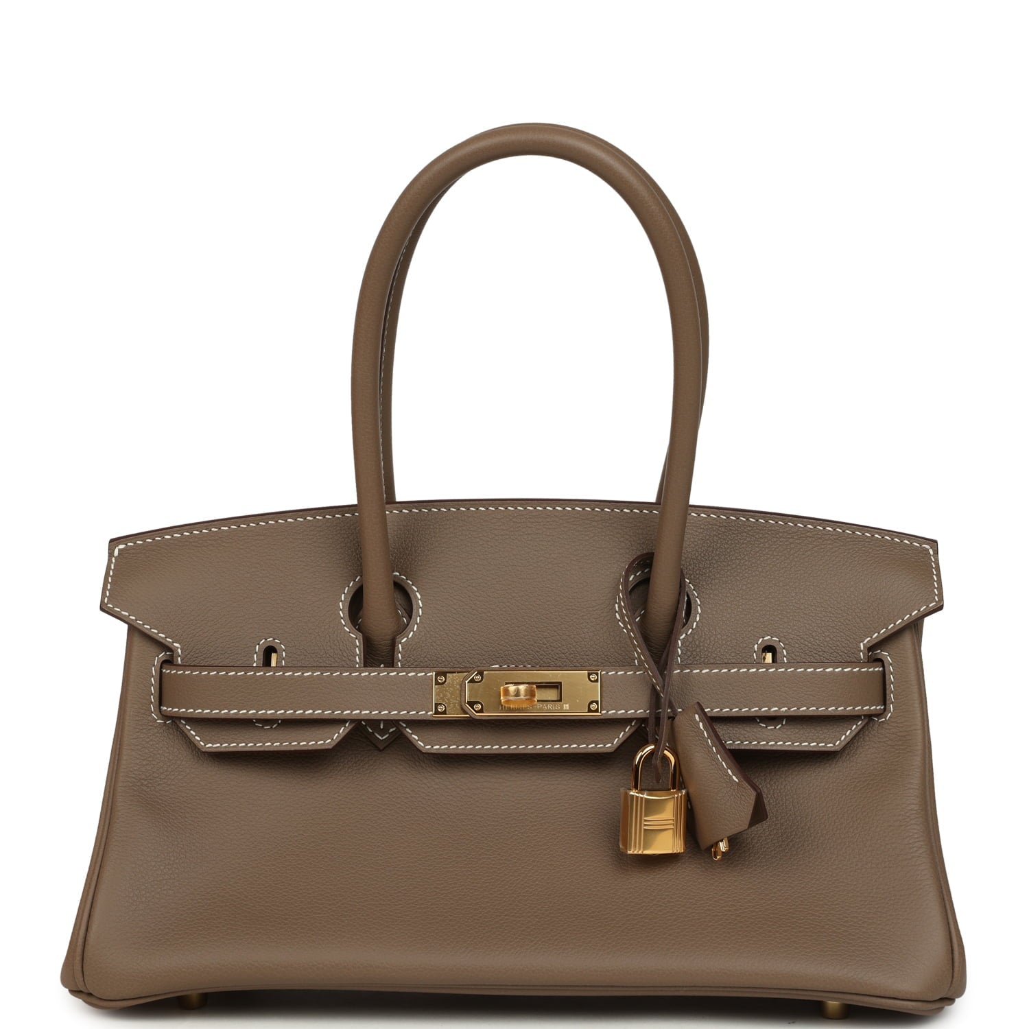 Hermes Shoulder Birkin Light 29 Etoupe Evercolor Gold Hardware