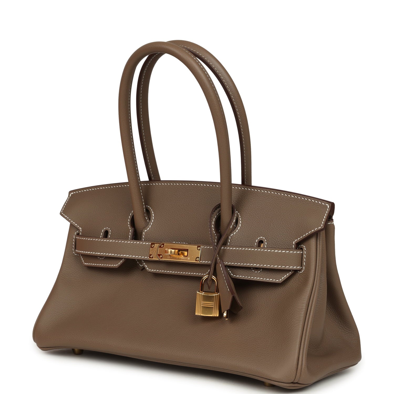 Hermes Shoulder Birkin Light 29 Etoupe Evercolor Gold Hardware