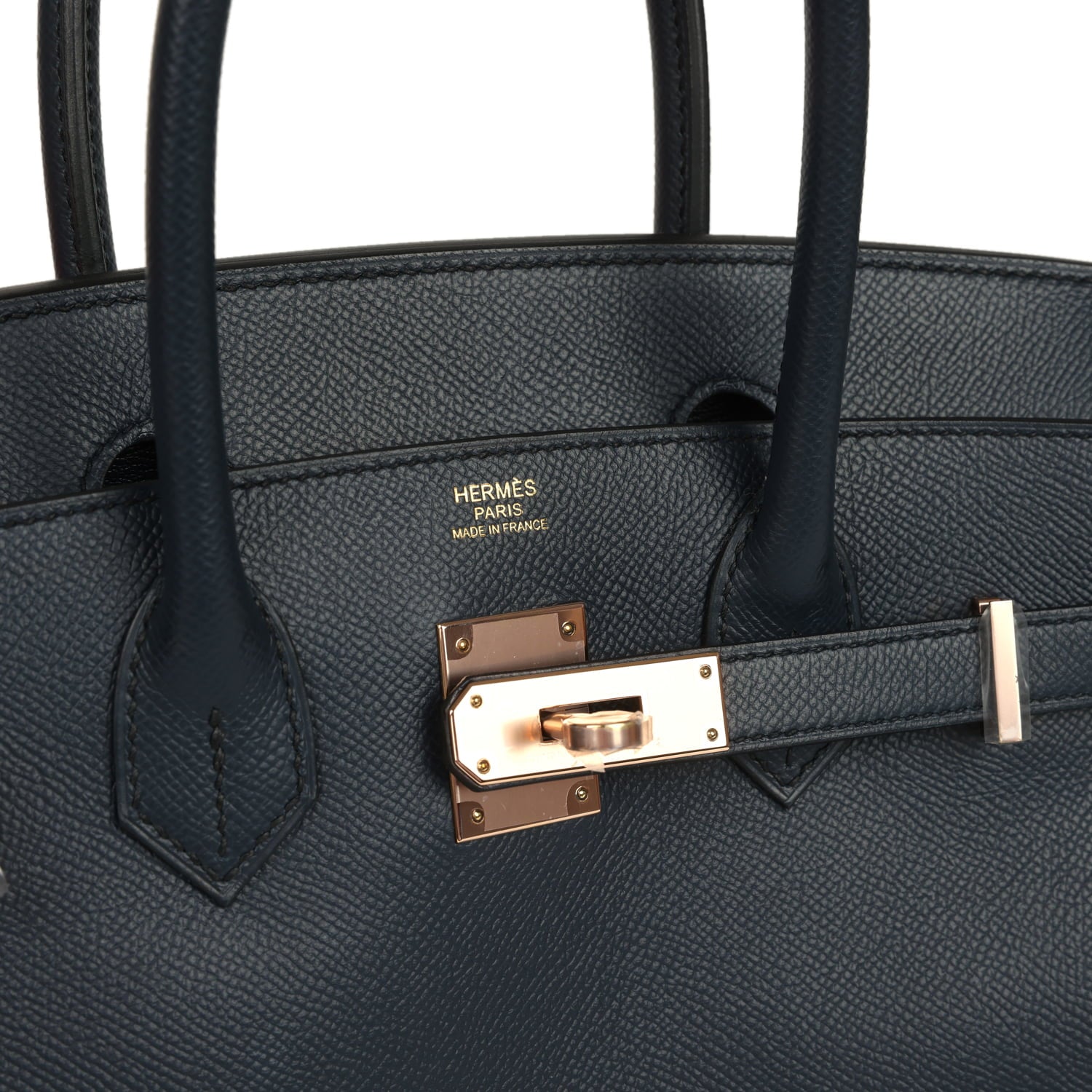 Hermes Birkin 30 Bleu Indigo Epsom Rose Gold Hardware
