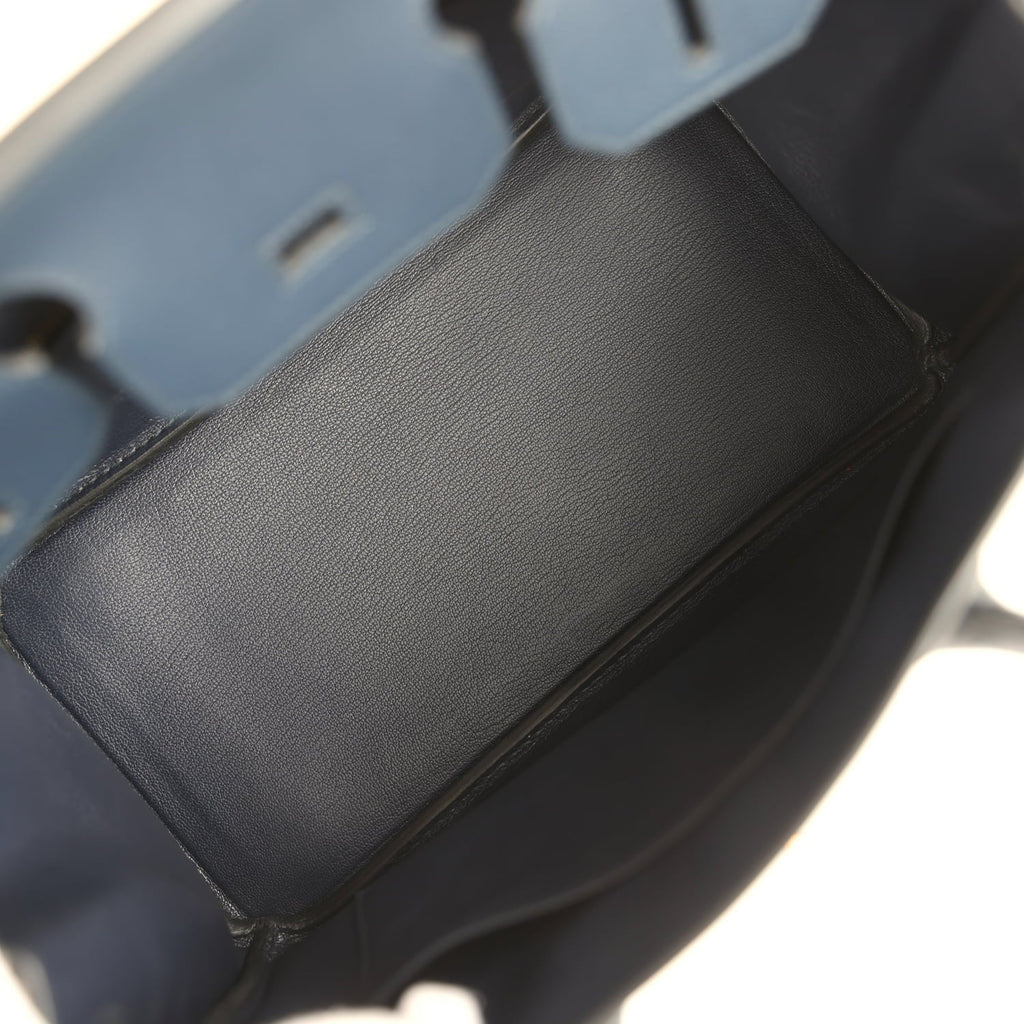 Hermes Birkin 30 Bleu Indigo Epsom Rose Gold Hardware