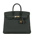 Hermes Birkin 25 Vert Mangrove Togo Permabrass Hardware