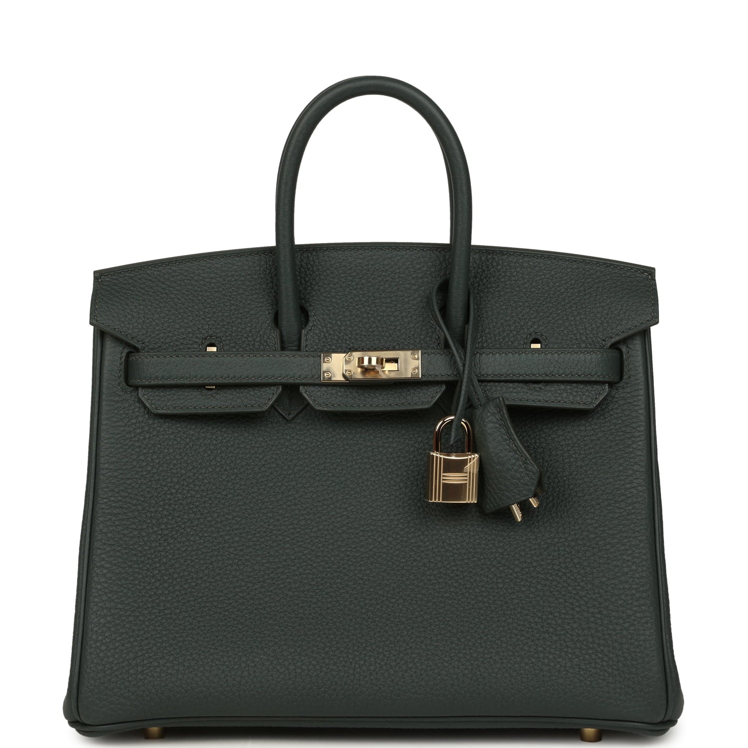 Hermes Birkin 25 Vert Mangrove Togo Permabrass Hardware