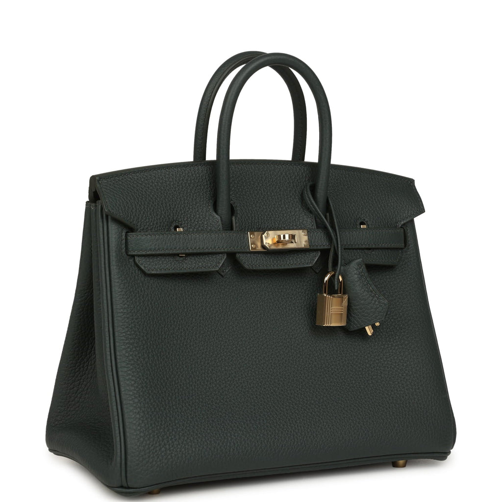 Hermes Birkin 25 Vert Mangrove Togo Permabrass Hardware