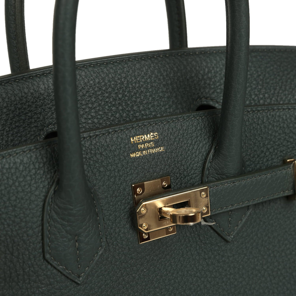 Hermes Birkin 25 Vert Mangrove Togo Permabrass Hardware