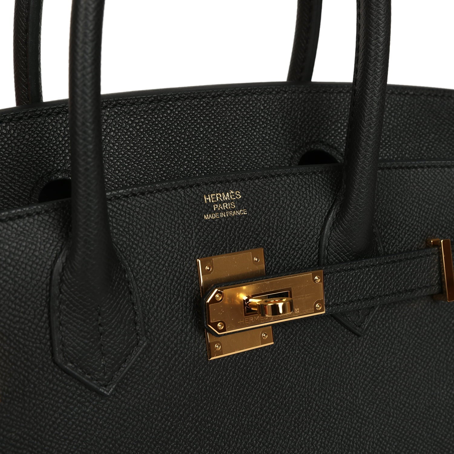 Pre-owned Hermes Birkin Sellier 30 Black Epsom Gold Hardware