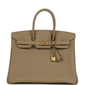 Hermes Birkin 35 Beige Marfa Togo Gold Hardware