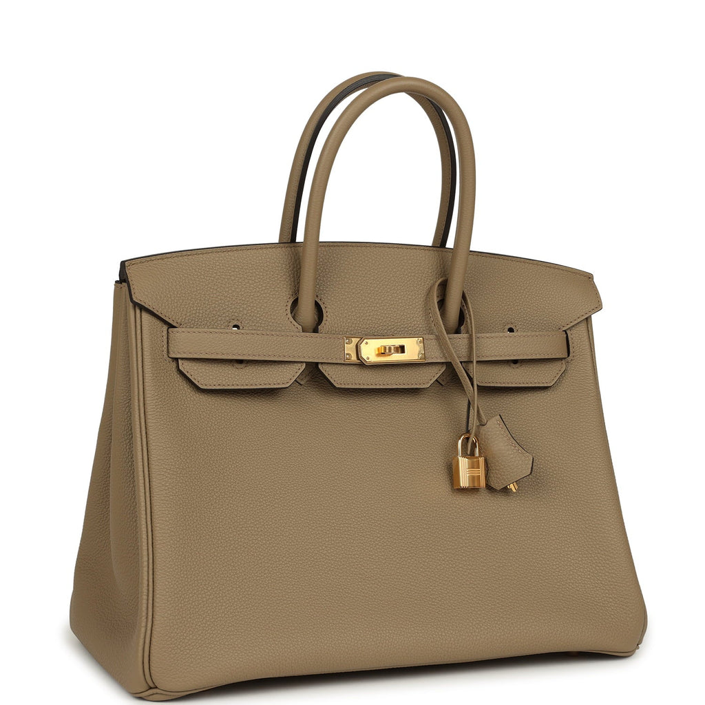 Hermes Birkin 35 Beige Marfa Togo Gold Hardware